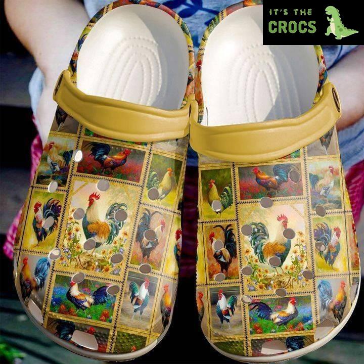 Farmer Chicken Pattern Crocs Classic Clogs Shoes