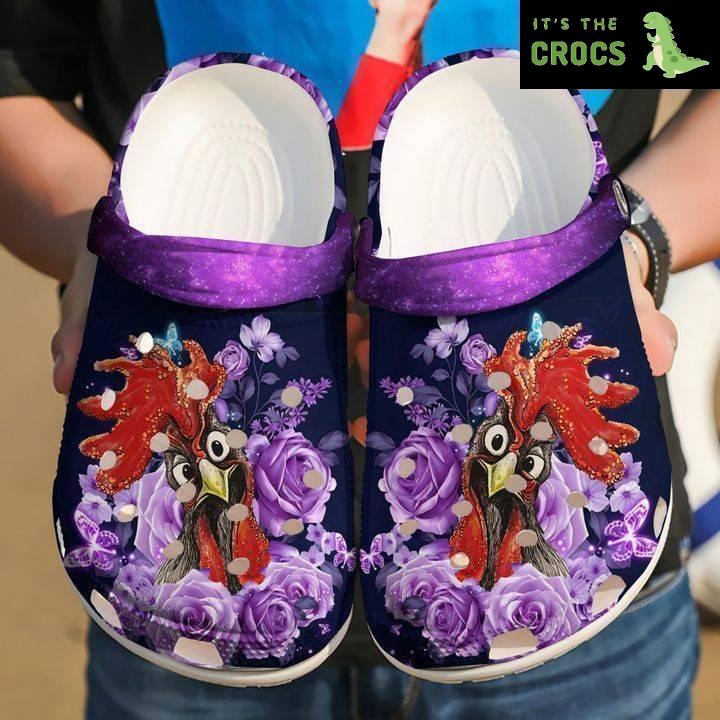 Farmer Floral Chicken Crocs Classic Clogs Shoes