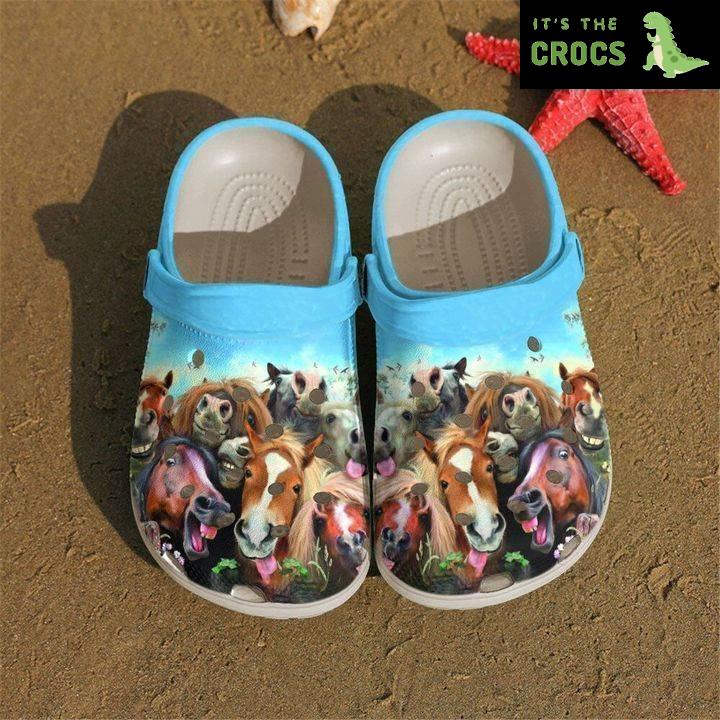 Farmer Funny Horses Crocs Classic Clogs Shoes