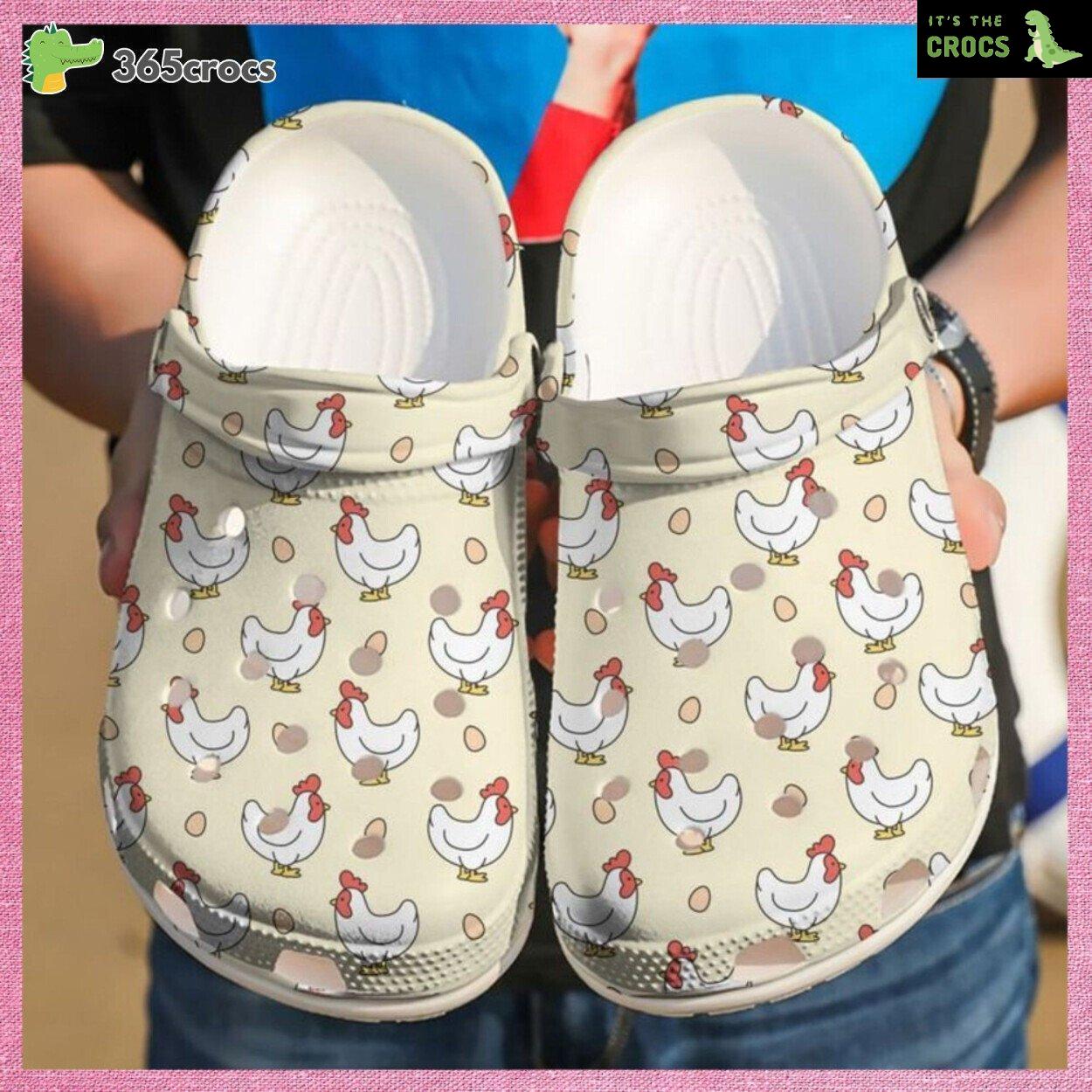 Farming Delight Chicken Egg Inspired Comfortable Rubber Clog Shoes