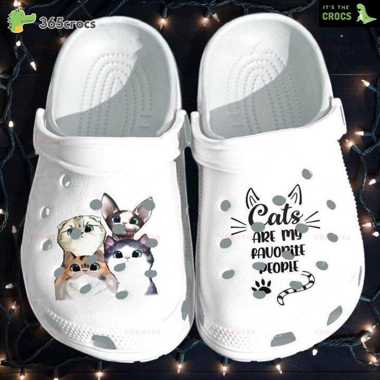 Feline Charm Favorite Cats Animal Lover’s Comfort Rubber Clog Shoes