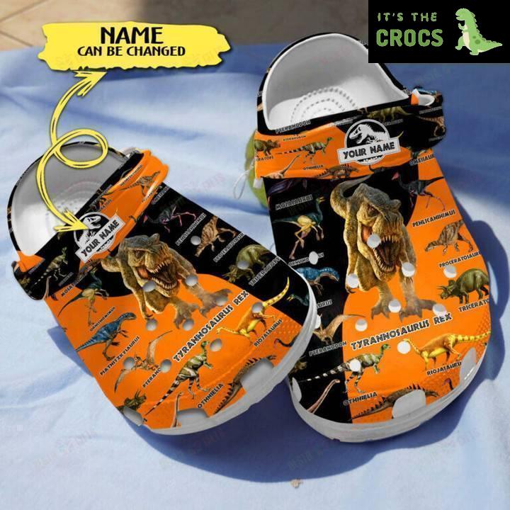 Fierce Footwear: Personalized Dinosaur Crocs Clogs