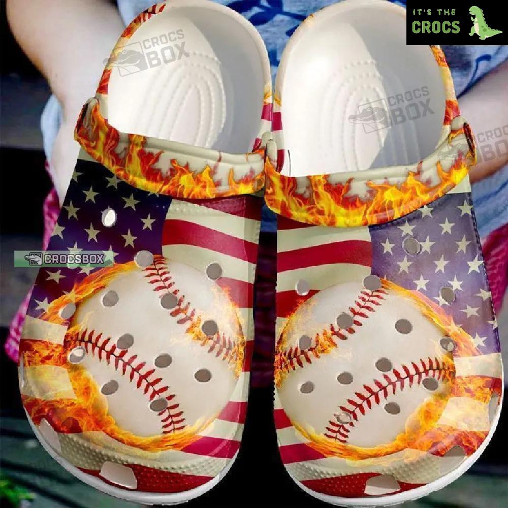 Flag Classic Baseball Crocs Shoes