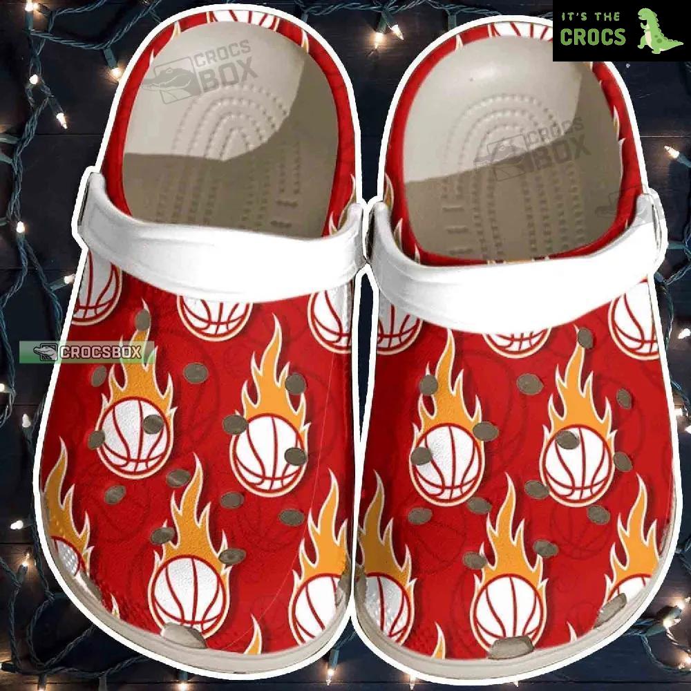 Flaming Hot Baseball Ball Crocs