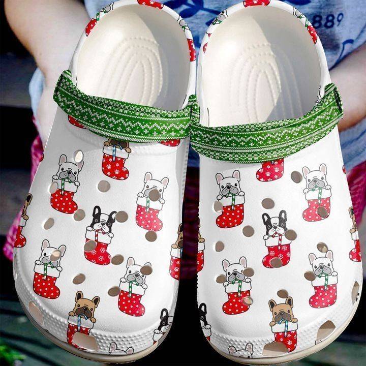 French Bulldog Frenchies In Socks Classic Clogs Crocs Shoes