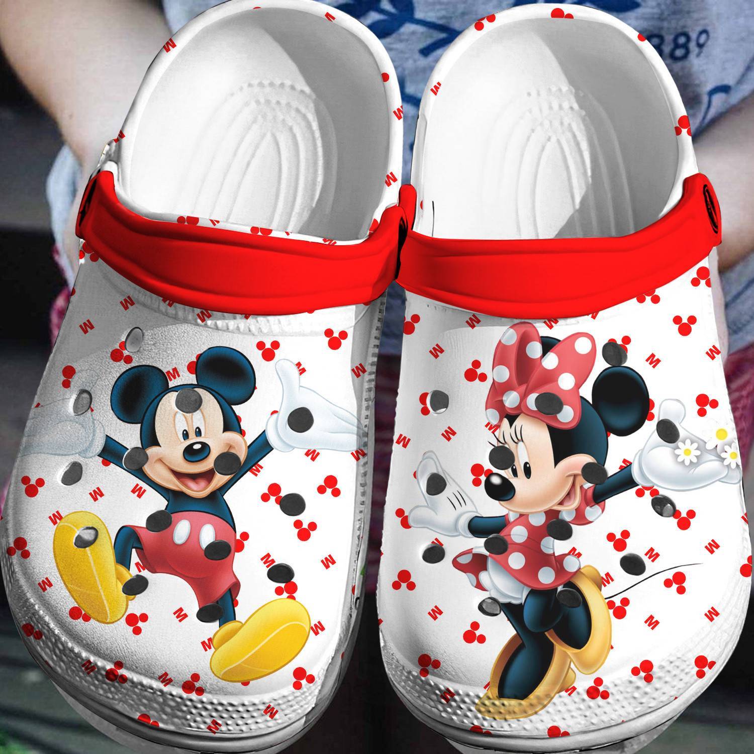 Fun – filled Footwear: Mickey Minnie Crocs 3D Clog Shoes – Perfect for Disney Fans