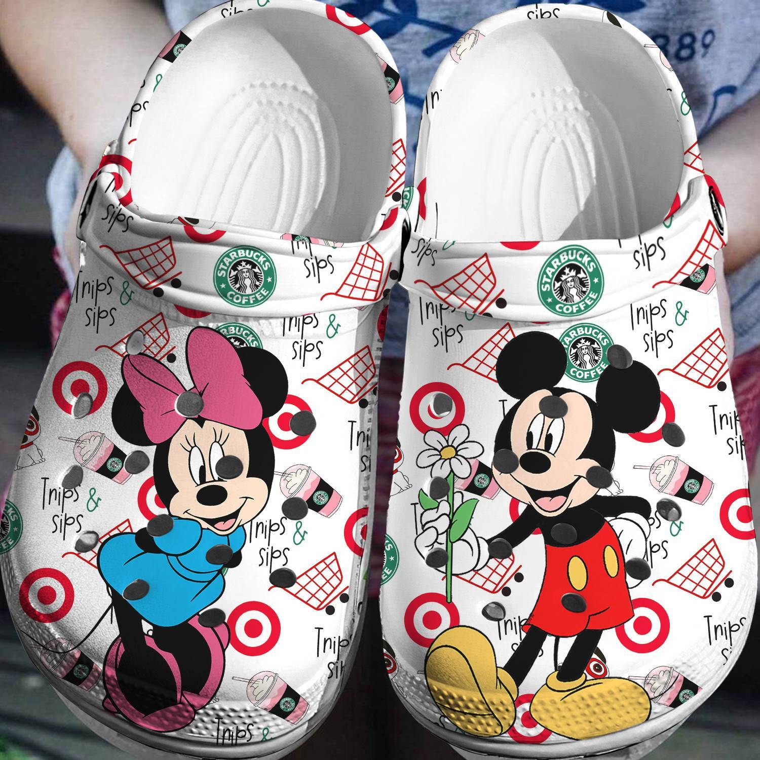 Fun and Fashionable: Mickey Minnie Crocs 3D Clog Shoes – Disney Delight for Your Feet