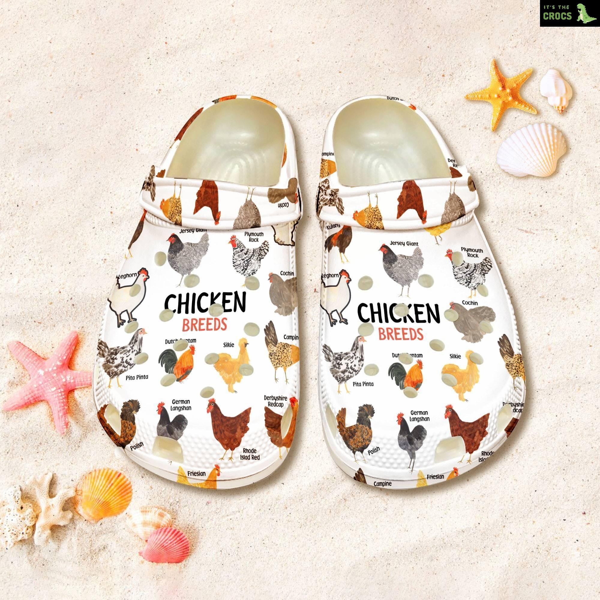 Funny Chicken Breeds Sandal Clogs Gift Women Farmer Summer Trip