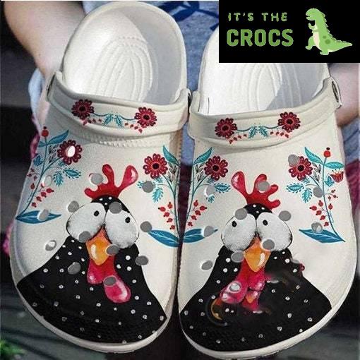 Funny Chicken Crocs Clog Shoes, Crocs Crocbland Clog Birthday Gift For Woman Girl Daughter, Gift Birthday