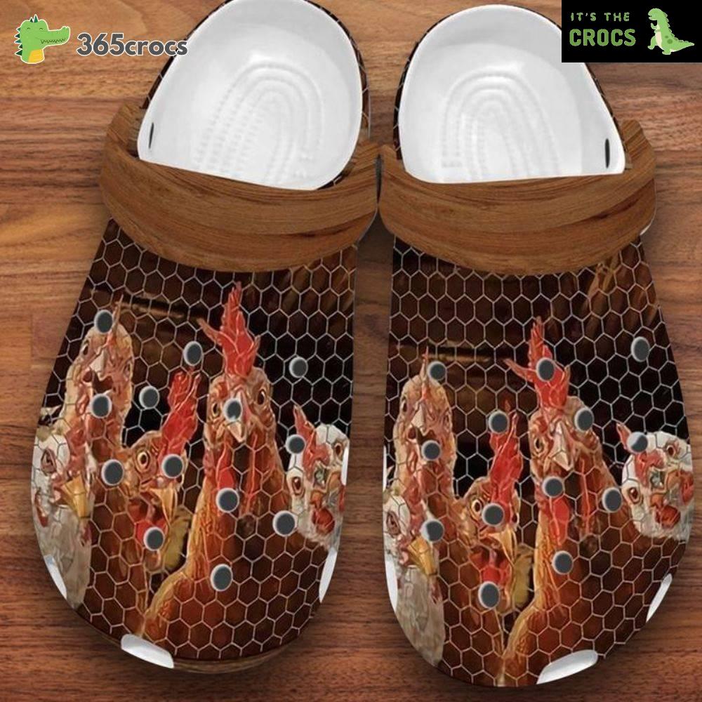 Funny Chicken Inside Barnchicken Farm Clog Chicken Lover Gift Crocs Clog Shoes