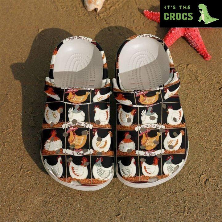 Funny Chickens Pattern Gift For Lover Rubber clog Crocs Shoes