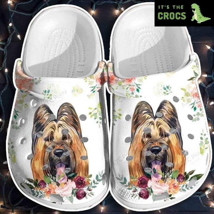 Funny Dog Crocs Shoes Puppy Flower Crocbland Clogs