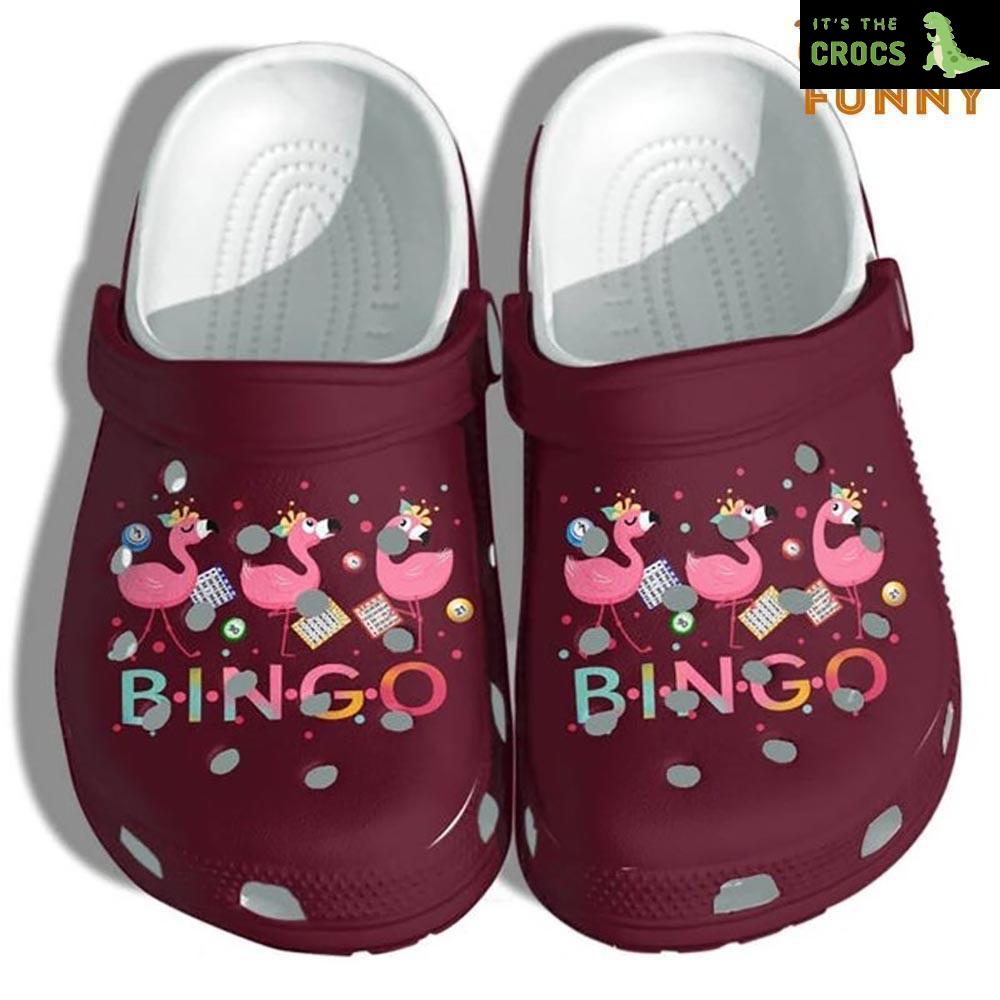 Funny Flamingo Bingo Crocs