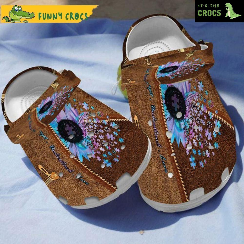 Funny Love Sunflowers Floral Crocs