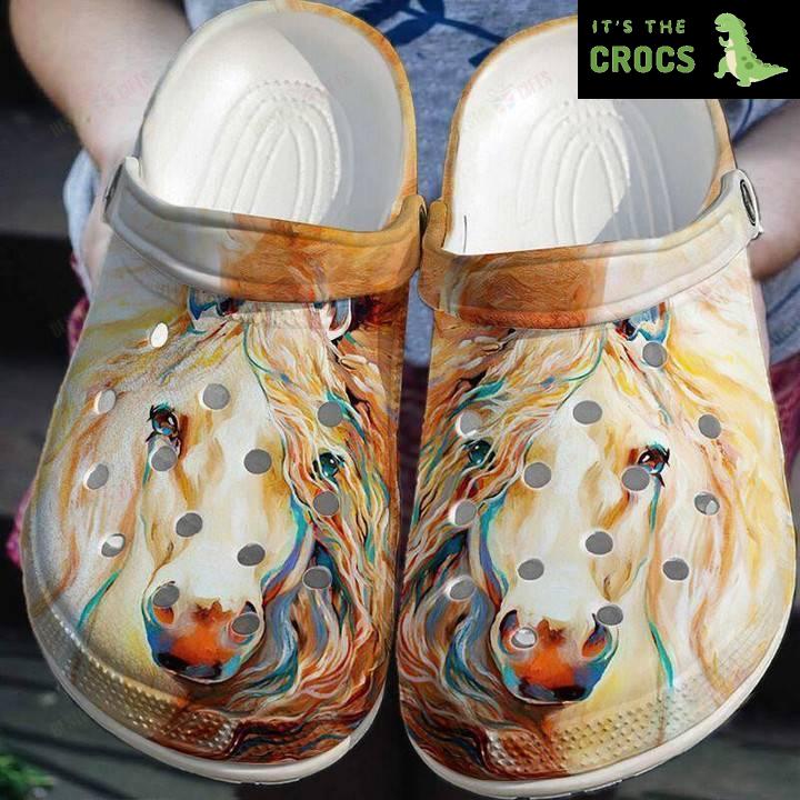 Galloping in Comfort: Horse Crocs Classic Clogs