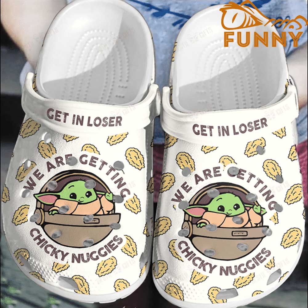 Get Your Chicky Nuggies in Style with Baby Yoda We Are Getting Chicky Nuggies Clog Shoes Crocs