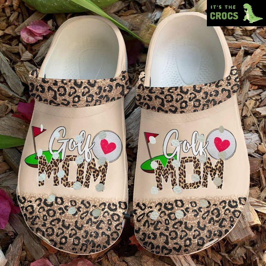 Golf Mom Cheetah Classic Clogs Crocs Shoes