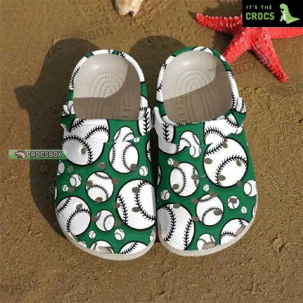 Green Baseball Crocs