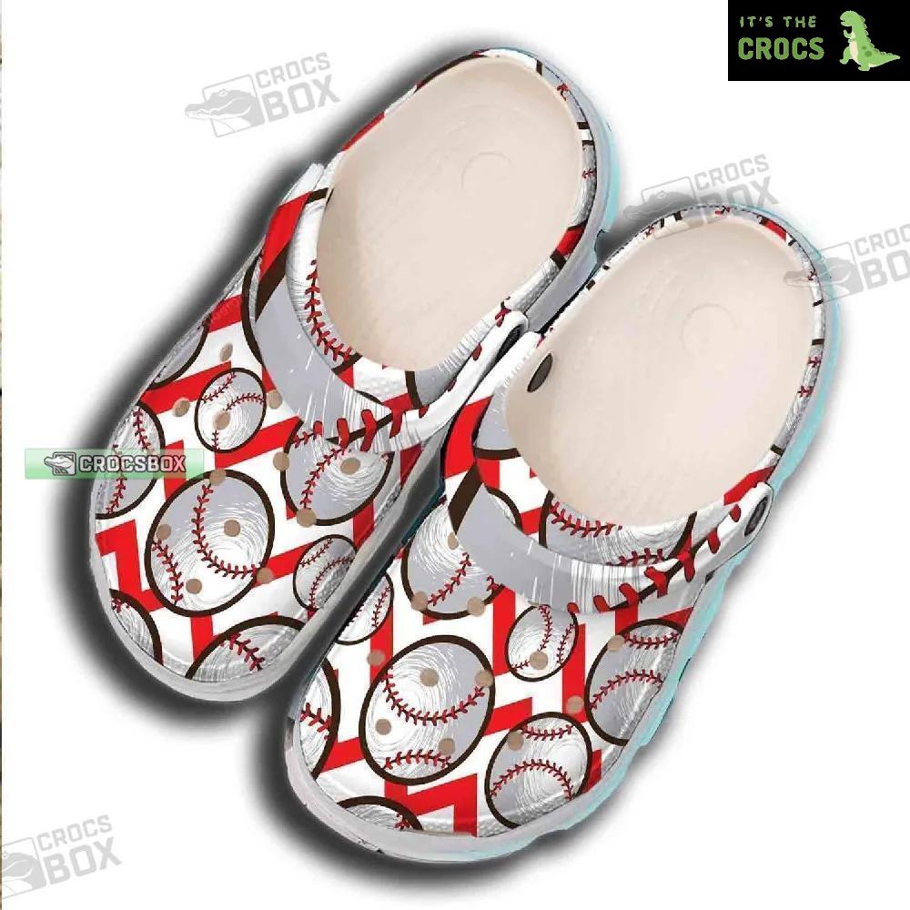 Grey Baseball Ball Crocs For Batter Girl