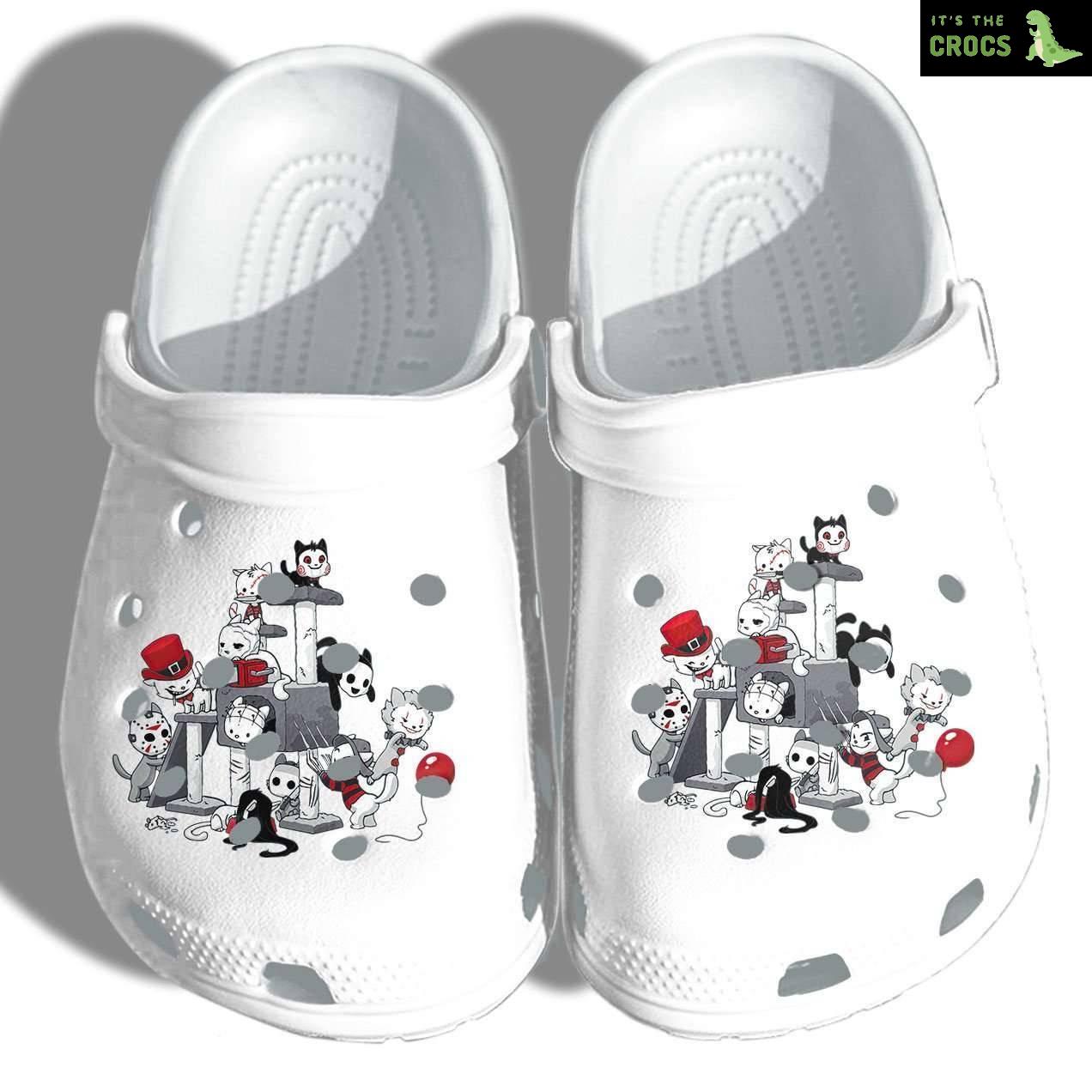 Halloween Cat Killer Characters Cosplay Crocband Clogs Crocs Shoes