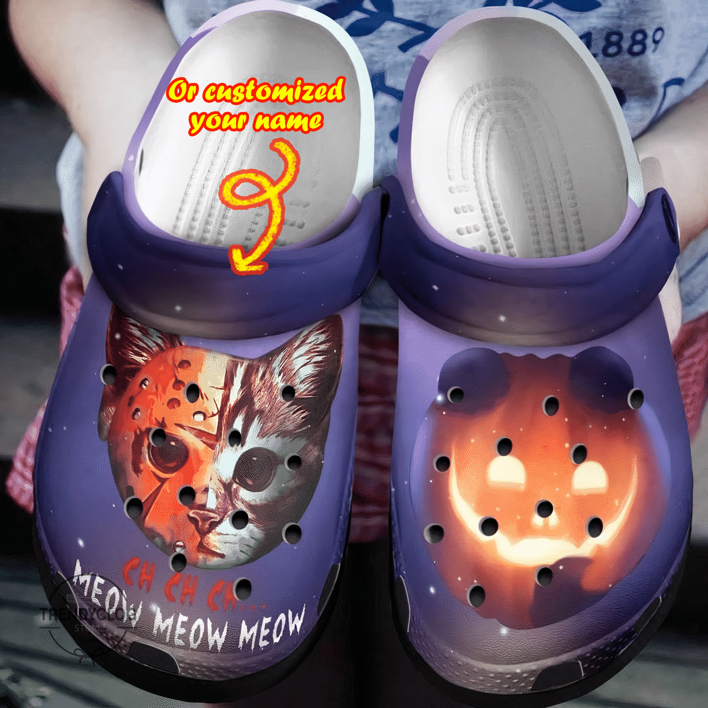 Halloween Crocs – Personalized Meow Cat Clog Shoes