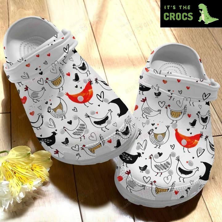 Happy Chicken Crocs Classic Clogs Shoes