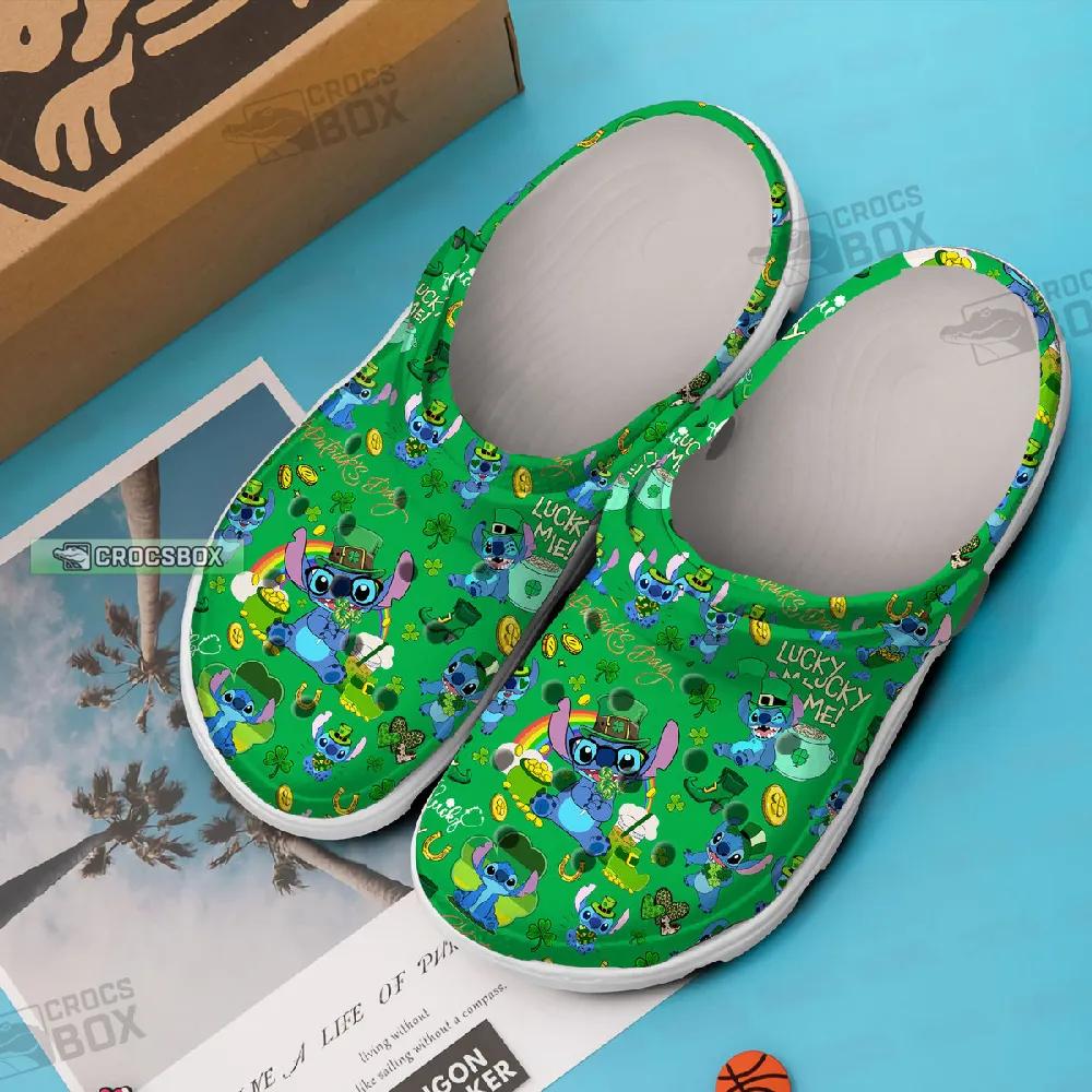 Happy Patrick’s Day Stitch Crocs Irish Green