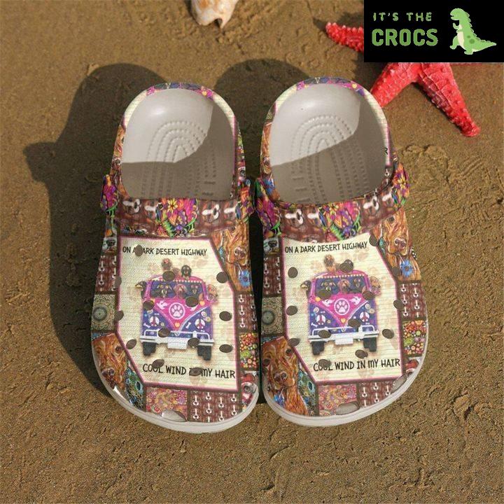Hippie Dachshund Classic Clogs Crocs Shoes