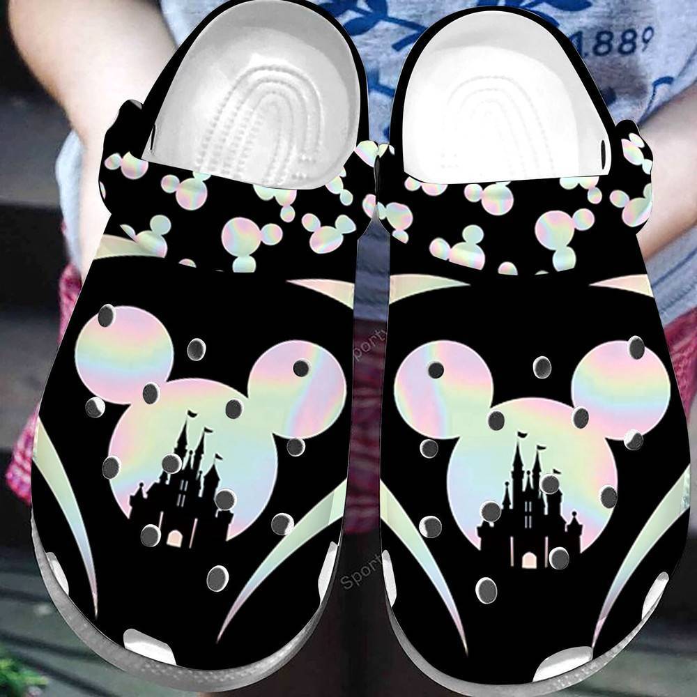 Holographic Disney Land Mickey Mouse Clogs Crocs Shoes