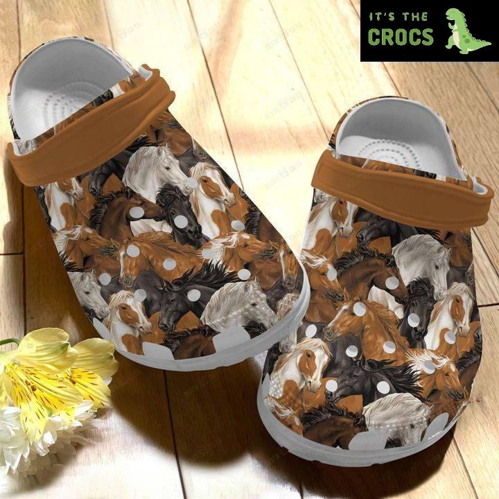 Horse Freedom Crocs Classic Clogs Shoes