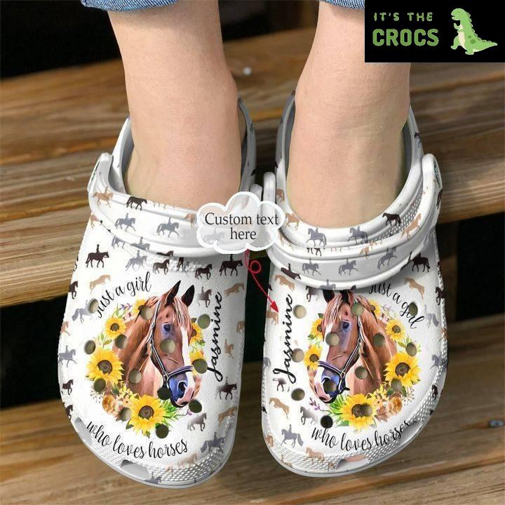 Horse Personalized Just A Girl Who Loves Crocs Classic Clogs Shoes