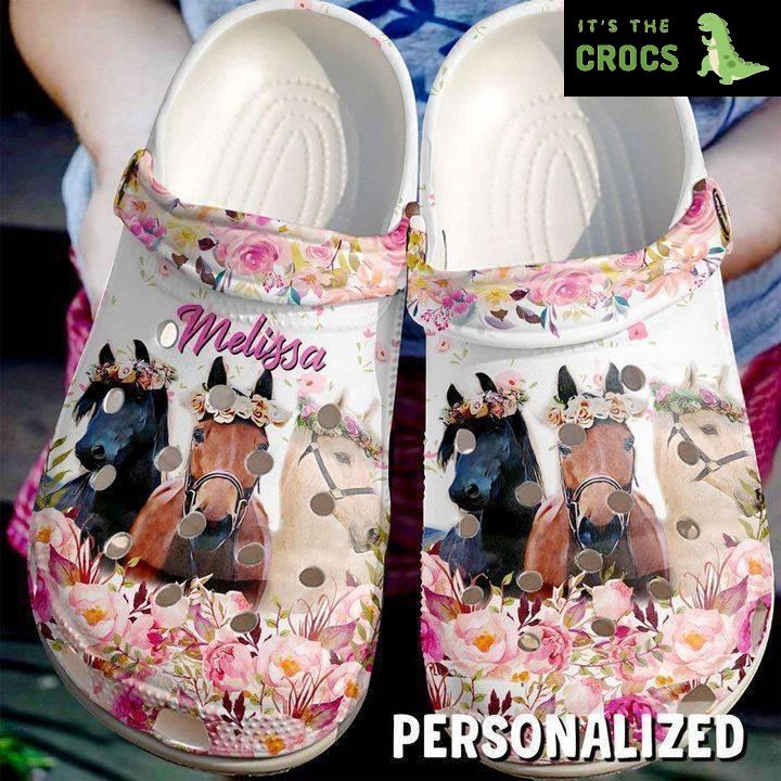 Horse Personalized Life Is Better With Horses Classic Clogs Crocs Shoes