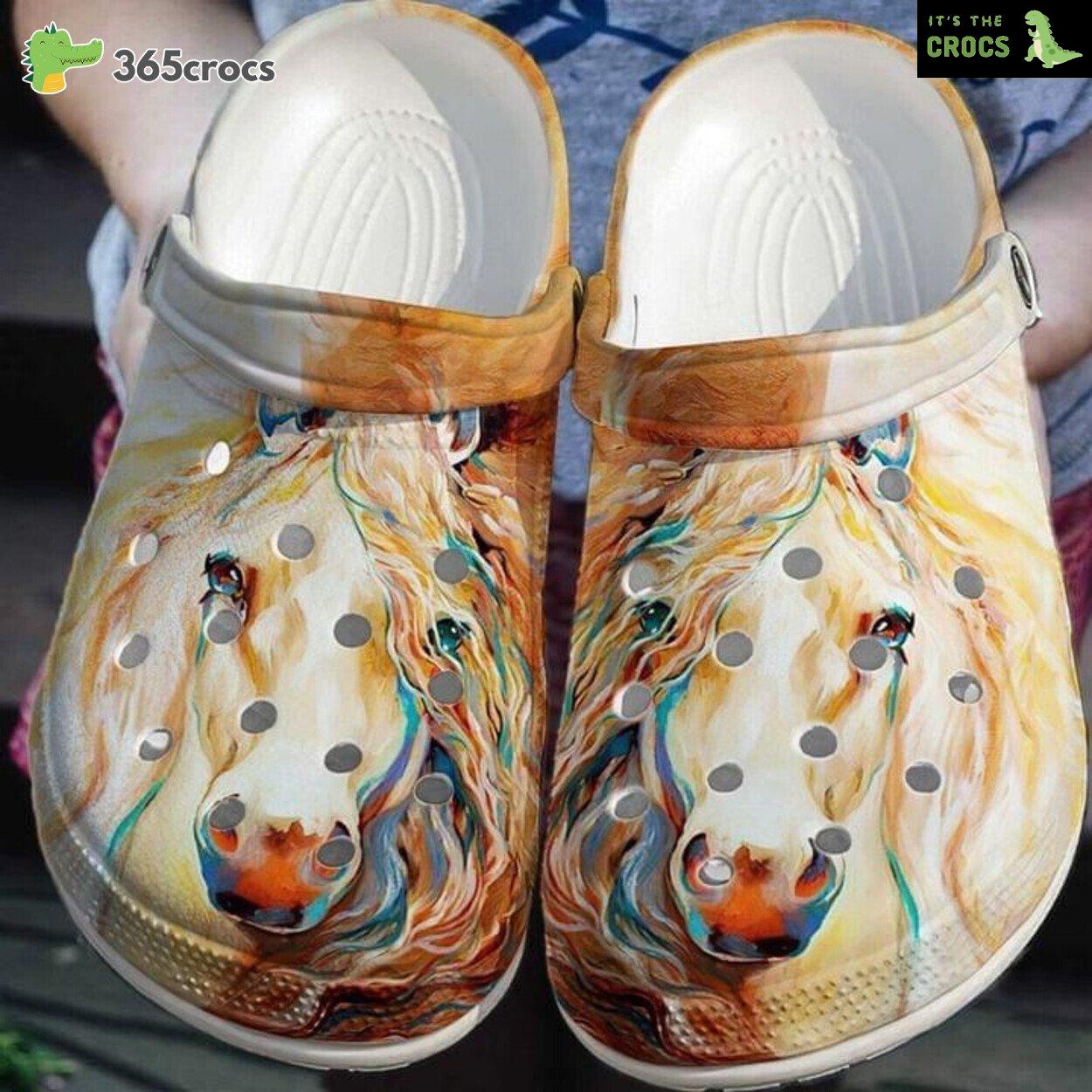 Horses Colorful Gift For Lover Rubber clog Shoes Comfy Footwear