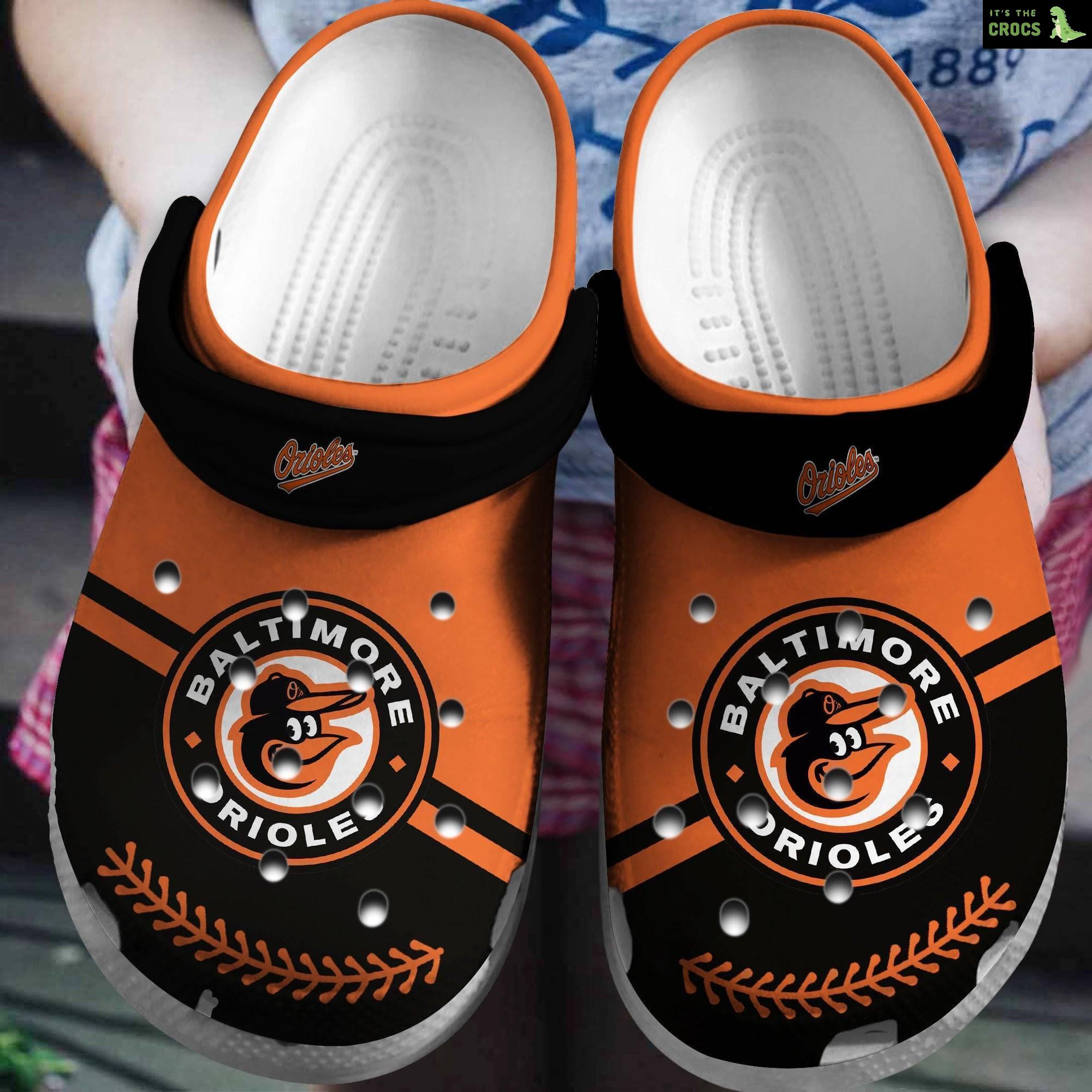 Hot Mlb Team Baltimore Orioles Black – Orange Crocs Clog Shoesshoes Trusted Shopping Online In The World