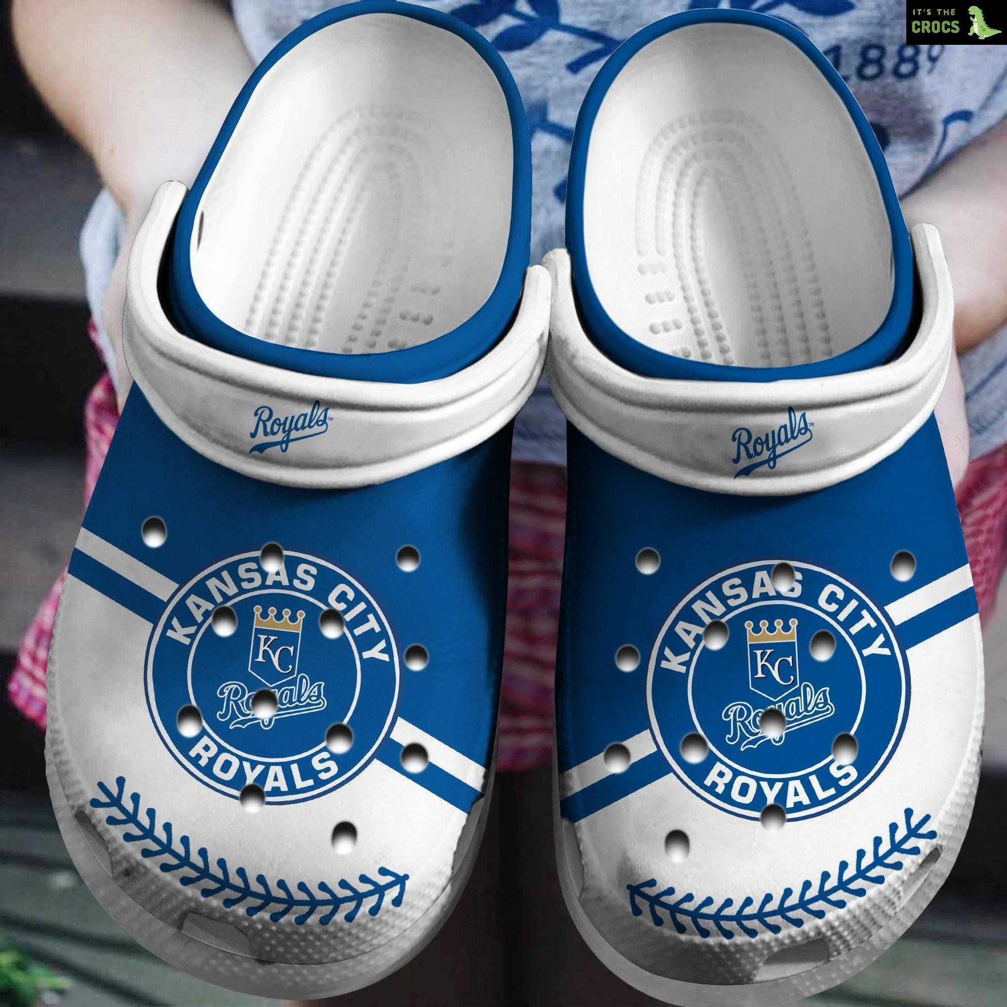 Hot Mlb Team Kansas City Royals Blue – White Crocs Clog Shoesshoes