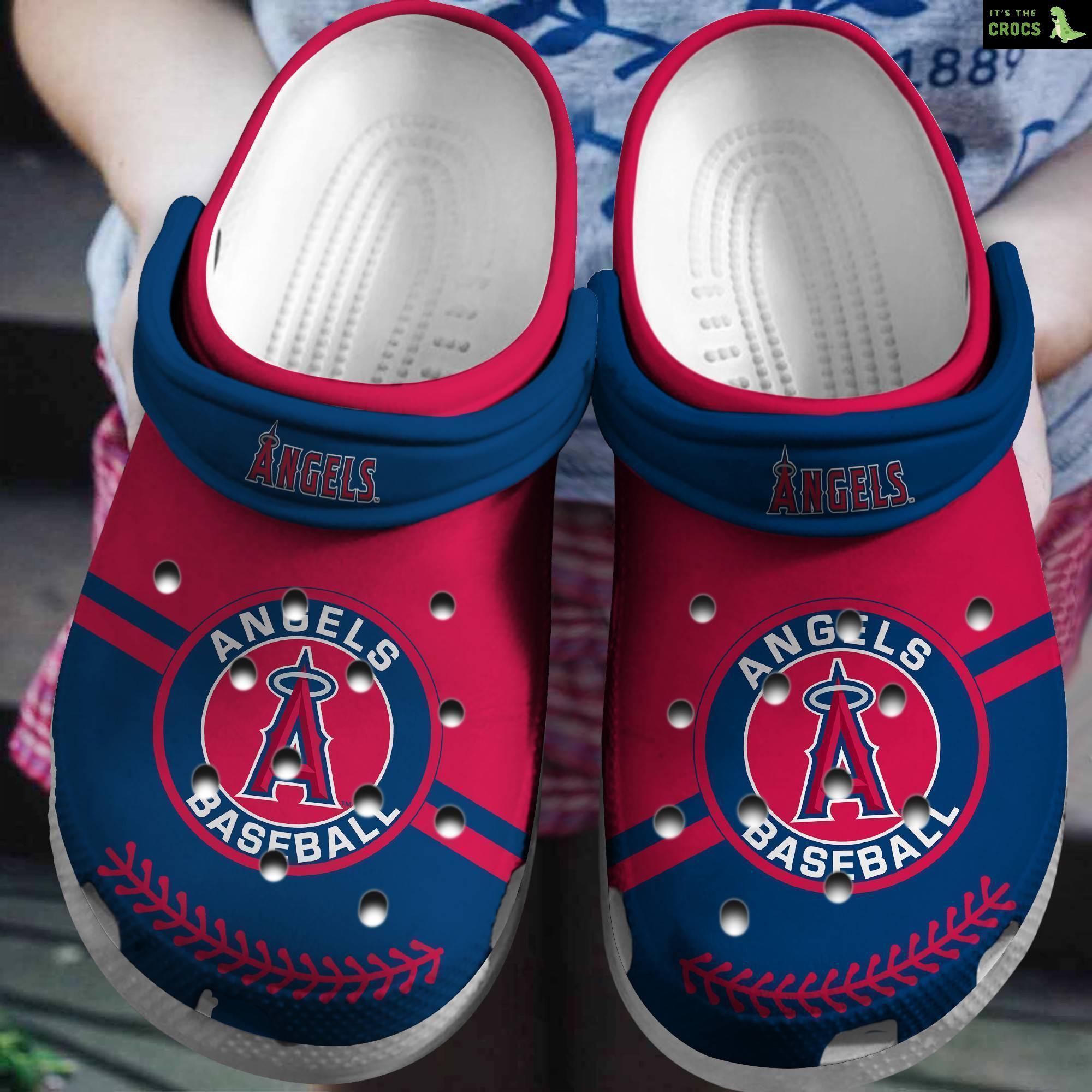 Hot Mlb Team Los Angeles Angels Baseball Crocs Clog Shoesshoes