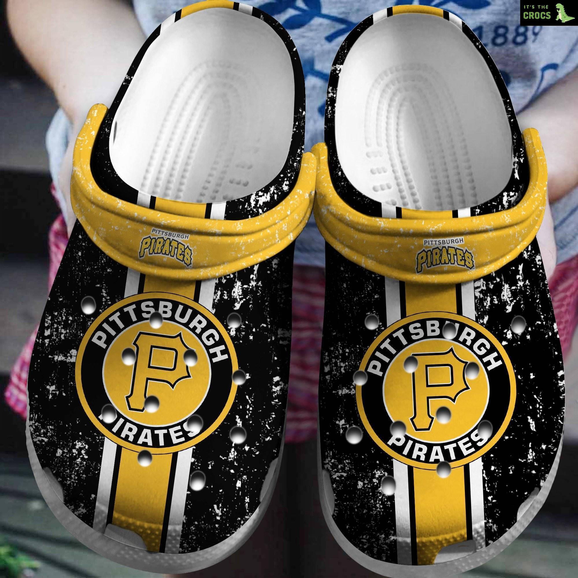 Hot Mlb Team Pittsburgh Pirates Crocs Clog Shoesshoes