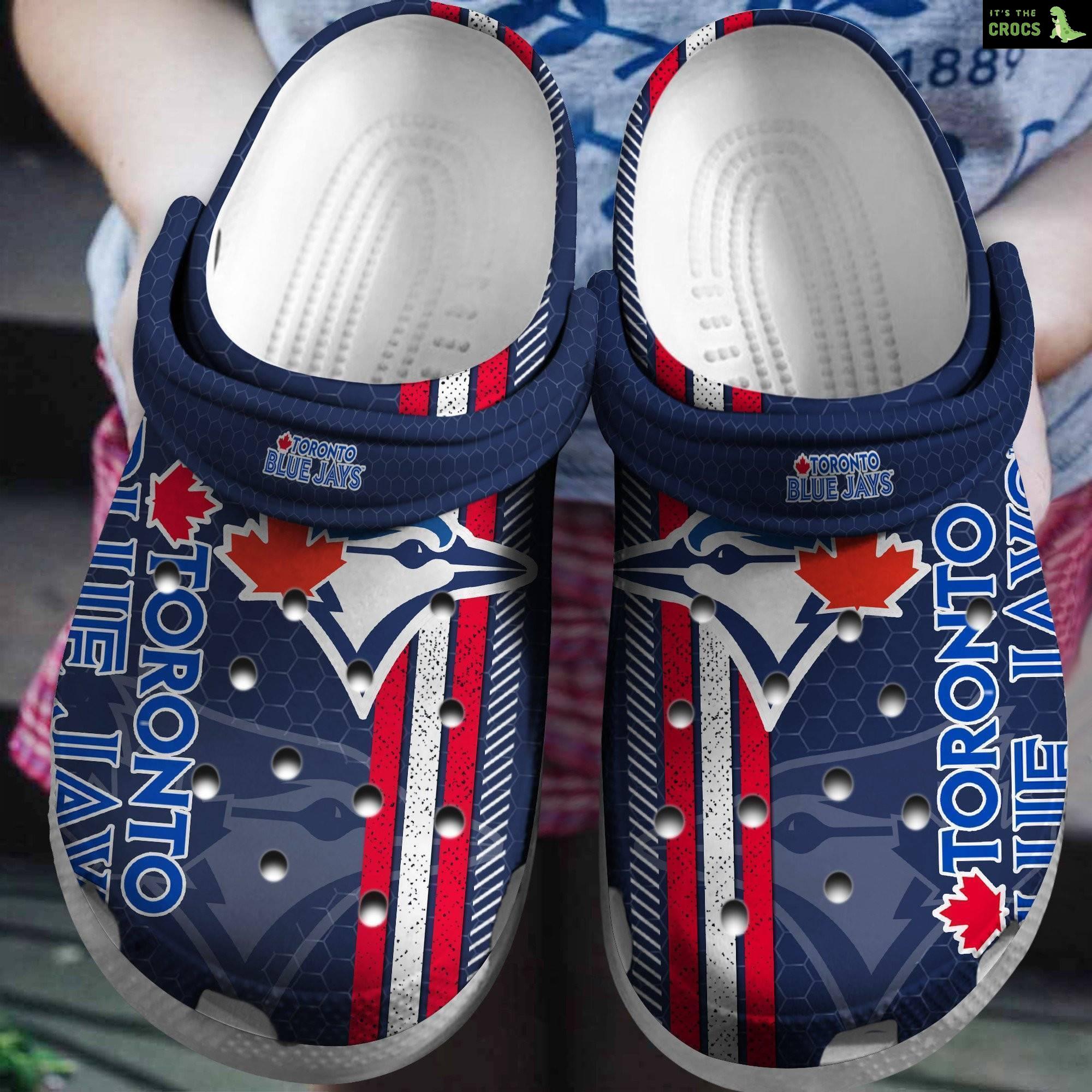 Hot Mlb Team Toronto Blue Jays Navy Crocs Clog Shoes
