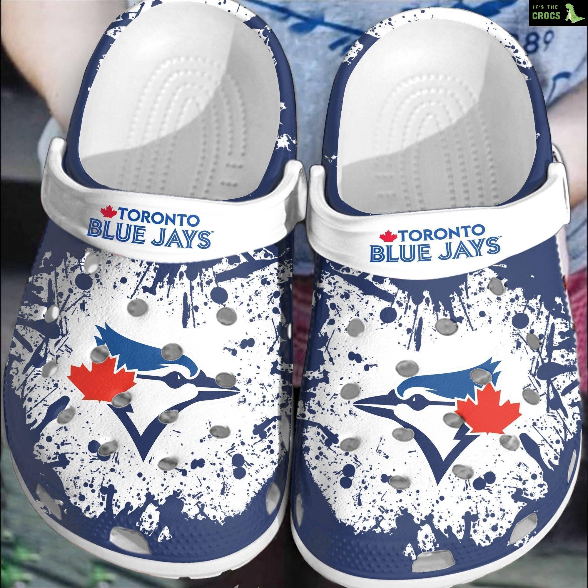 Hot Mlb Team Toronto Blue Jays White Crocs Clog Shoes