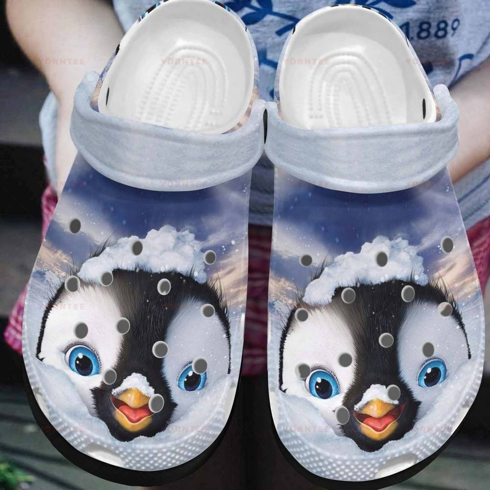 I Love Penguin Style Rubber clog Crocs Shoes