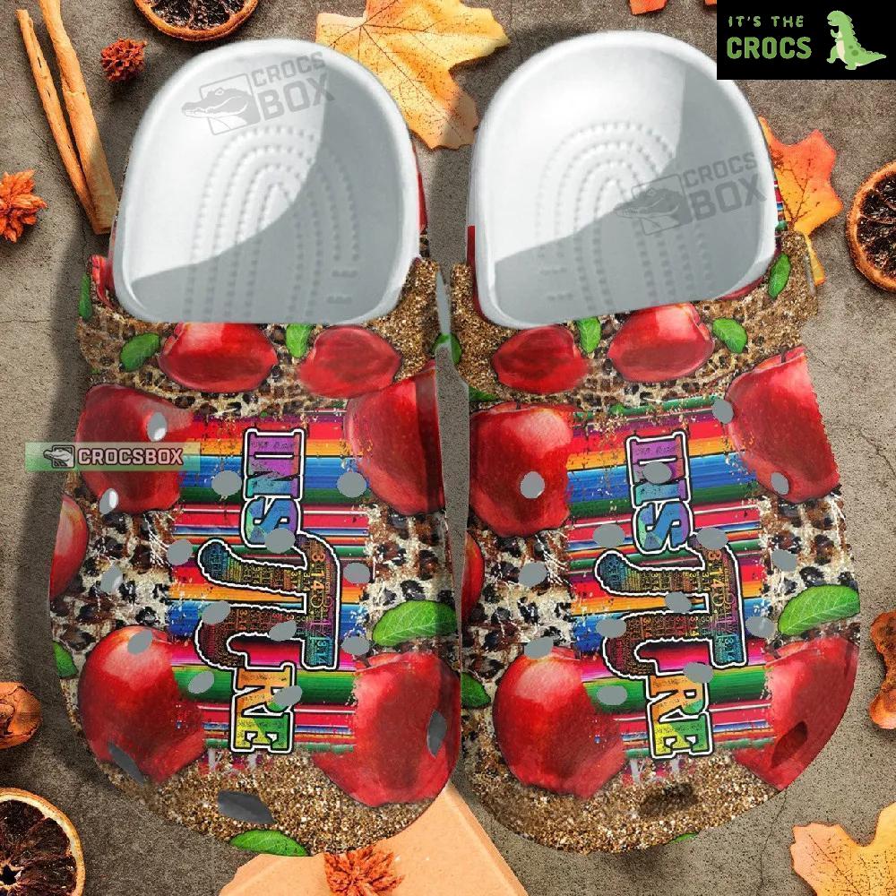 Inspire With Funny Apple Pi Leopard Crocs Clogs