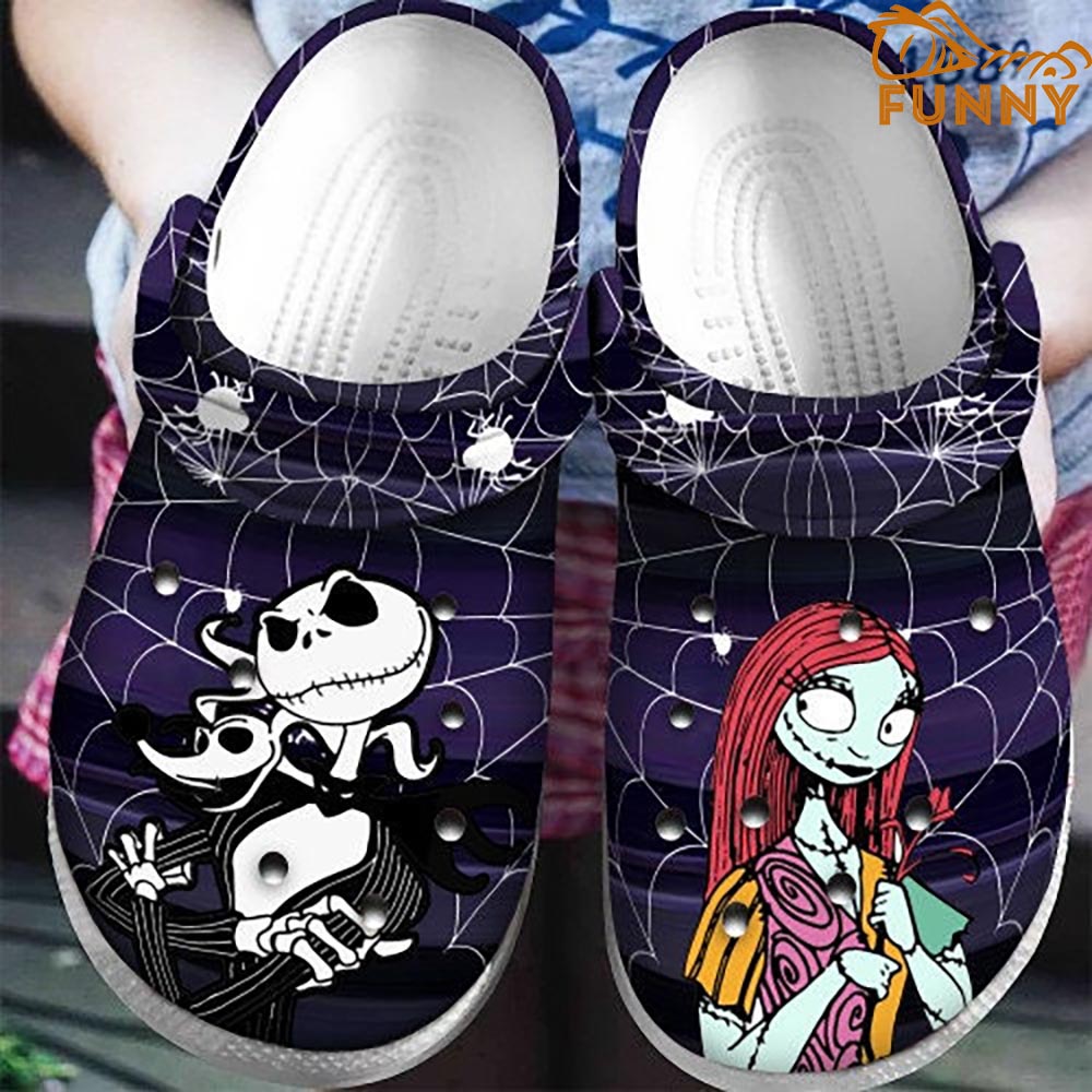 Jack And Sally Spiderweb Nightmare Before Christmas Crocs – Discover Comfort And Style Clog Shoes