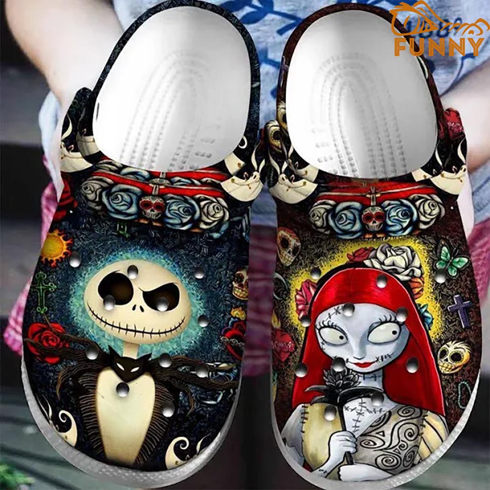 Jack Skellington And Sally Nightmare Before Christmas Crocs – Discover Comfort And Style Clog Shoes