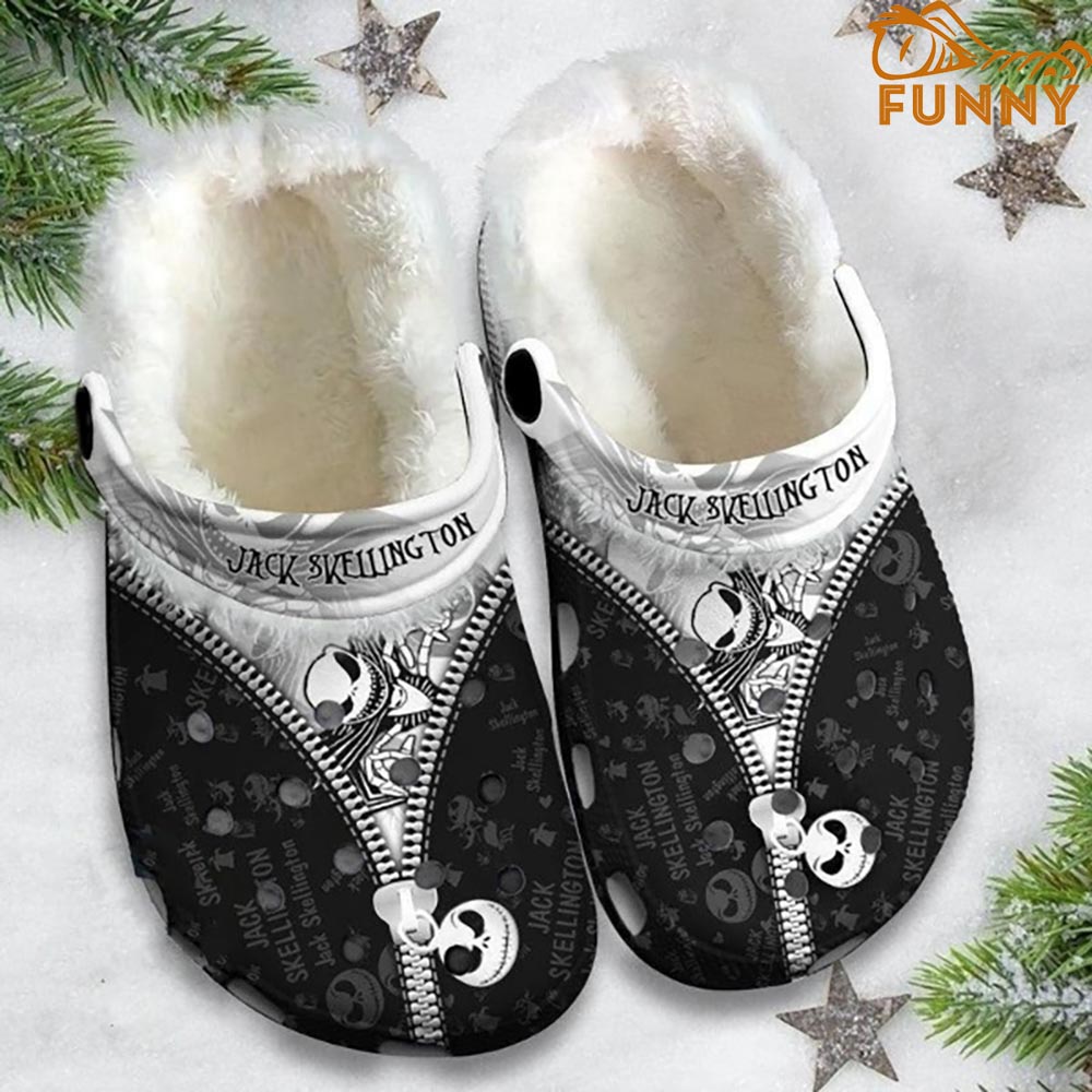 Jack Skellington Nightmare Before Christmas Fleece Crocs – Discover Comfort And Style Clog Shoes