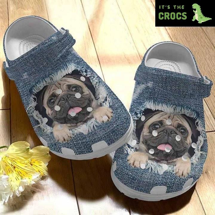 Joyful Little Pug Cartoon Clogs Crocs Shoes For Men Women Children JPug