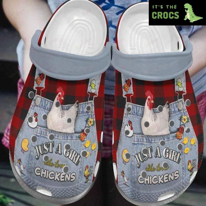 Just A Girl Who Loves Chicken Crocs Classic Clogs Shoes