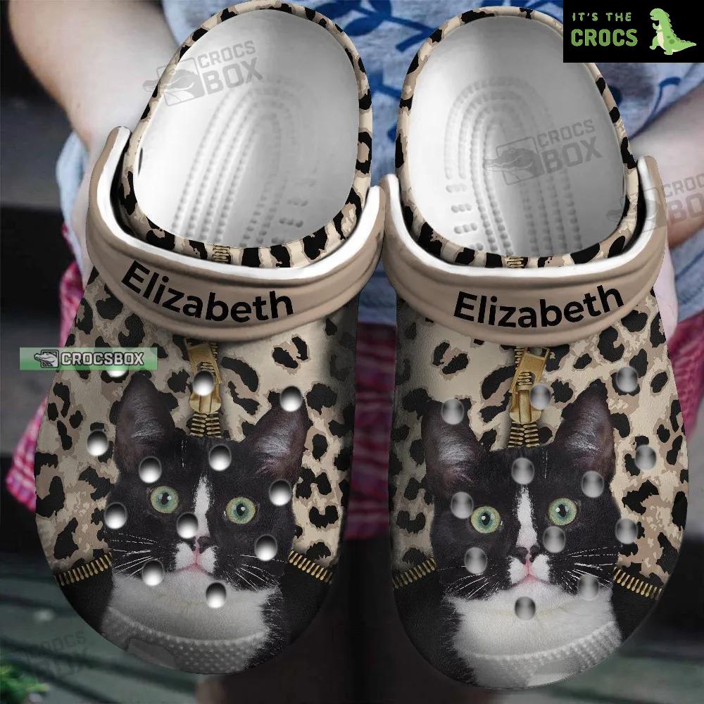 Leopard Personalized Clogs Cat Crocs