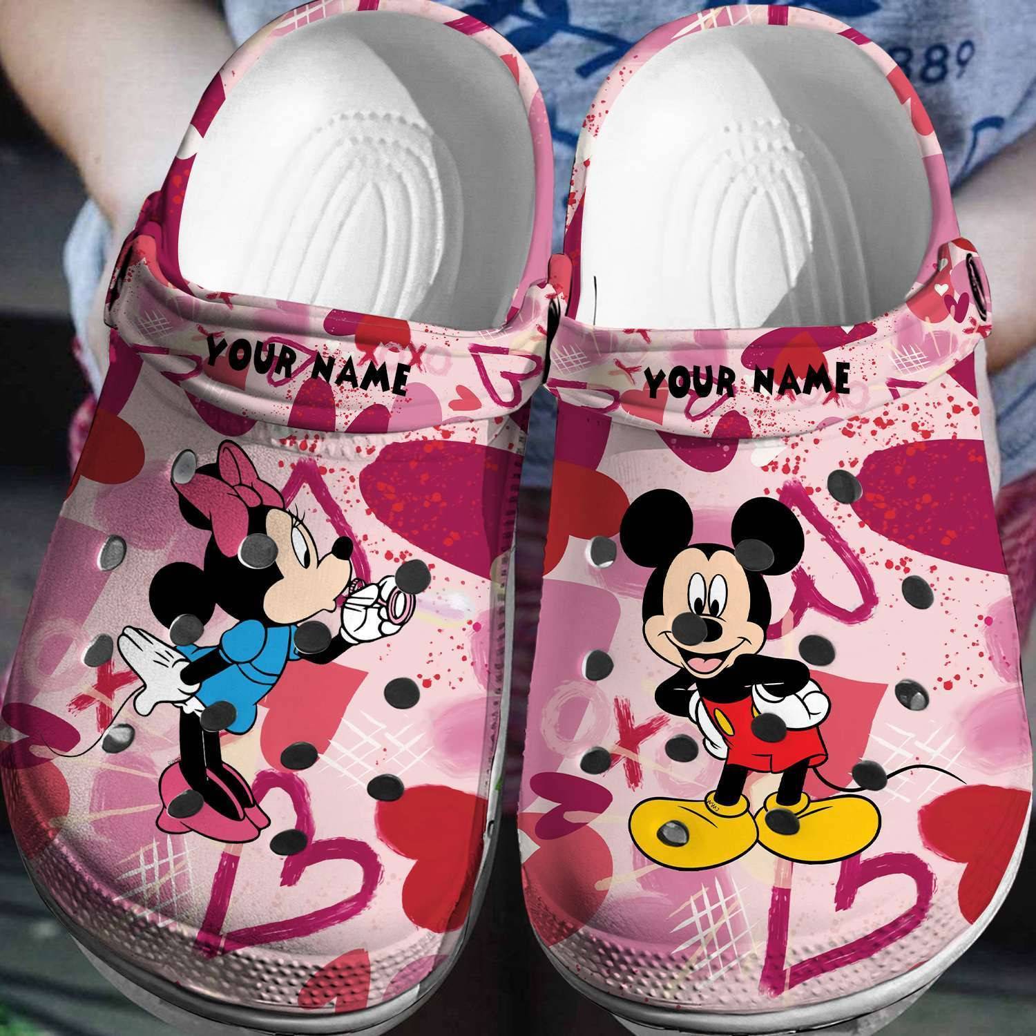Made with Your Personal Magic: Personalized Mickey Minnie Crocs 3D Clog Shoes