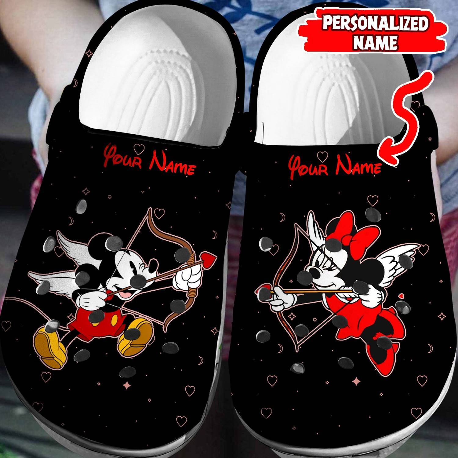 Make a Statement with Personalized Mickey Minnie Crocs 3D Clog Shoes