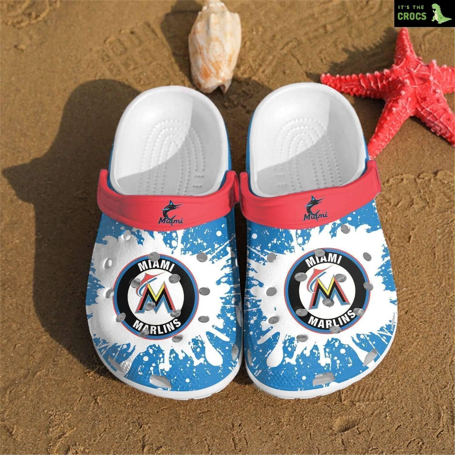 Miami Marlins Mlb Gift For Fan Crocs Clog Shoescrocband Clogs Comfy Footwear T